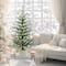 3ft. Pre-Lit Blue Arctic Fir Artificial Potted Christmas Tree, Warm White LED Lights